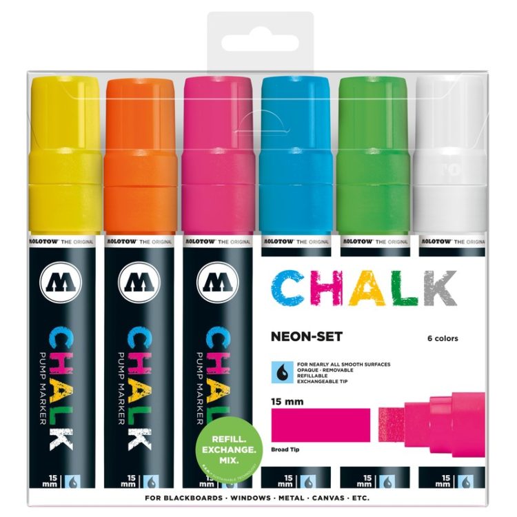 Chalk Marker Neon-Set (15 mm)